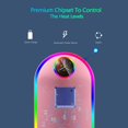 thumbnail image 2 of Calentador de manos recargable con luces (7 colores), 10000 mAh, eléctrico, luminiscente (13-18 horas), portátil, USB, reutilizable, color rosa, 2 of 5
