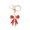 Red, variant on Sparkly Gold Plated Color Rhinestone Bow Keychains For Women Charms For Key Purse