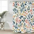 thumbnail image 2 of 60x72 Inch Shower Curtains for Bathroom Colorful Botanical Fabric Bath Curtain Decor Spring Summer Leaf Floral Pastoral Waterproof Restroom Curtains Shower Set Accessories with 12 Hooks 60 Inch, 2 of 6