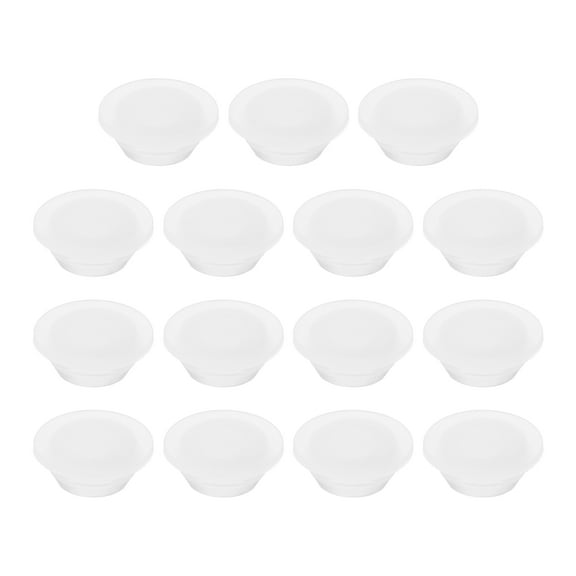 15 Pack Snug Plugs, Rubber Hole Plugs Round Soft Flexible Stopper Fit 9mm (0.35 Inch) Hole Dia., Waterproof Silicone Plug, White