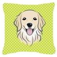 thumbnail image 2 of Carolines Treasures BB1143PW1818 Checkerboard Blue Golden Retriever Fabric Decorative Pillow- 18 x 18 In., 2 of 3