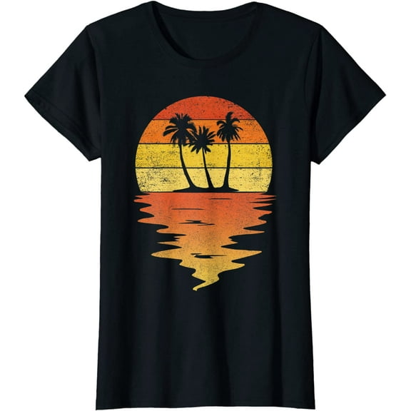 Palm trees shirt retro sunset 70s vintage Palm trees T-Shirt