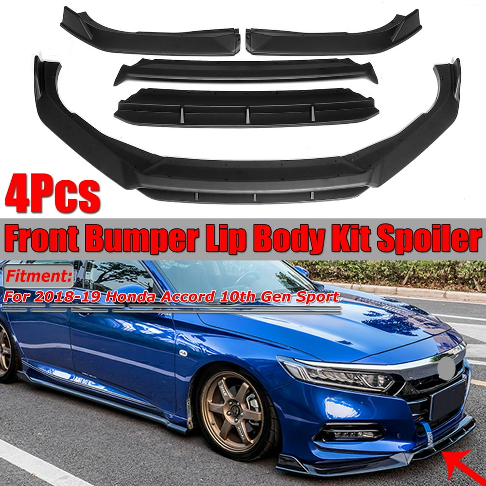 FOR 201819 HONDA ACCORD 10TH GEN SPORT 3PC DESIGN FRONT BUMPER LIP