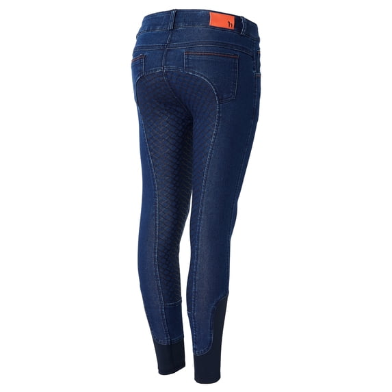 HORZE Allison Kids' Denim Silicone Full Seat Riding Breeches