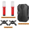 thumbnail image 2 of Emergency Roadside Flares Kit LED Safety Strobe Road Warning Light Highway Beacon Alert Flare with Magnetic Base, Detachable Stand, Solid Storage Case (Set of 2) New, 2 of 6