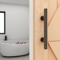 thumbnail image 1 of Modern .; Sliding Barn Door Pull Handle with Flush Hardware Set Rustic Design Powder Coated Finish -Rust Heavy Duty Both Side Handles Design, 1 of 8