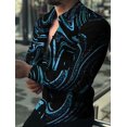 thumbnail image 1 of Patrón de camisa para hombre Patrón de camisa Puños estampados en 3D Ropa de manga larga con botones estampados en 3D para uso diario y festivo, 1 of 6