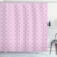 thumbnail image 1 of Ambesonne Ikat Shower Curtain, Pastel Toned Trefoil Motifs, 69"Wx84"L, Lilac White, 1 of 3