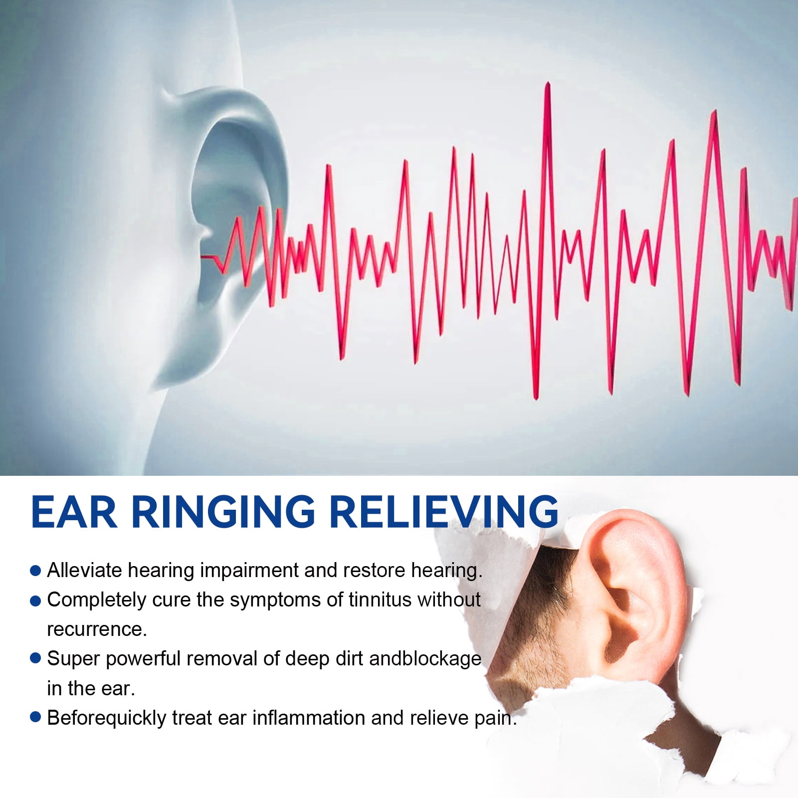 Alvantor Ear Wax Removal Spray - Gentle Ear Cleaning Drops for Tinnitus Relief & Hearing Support, 2fl.oz
