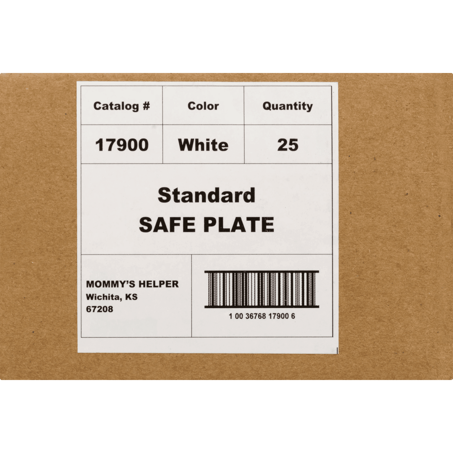 Mommy's Helper Safe-Plate White, 25.0 CT