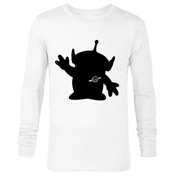 Disney and Pixar's Toy Story Alien Silhouette - Long Sleeve T-Shirt for Men - Customized-White