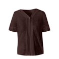 thumbnail image 4 of Fgnfyis Womens Cardigan Solid Casual Mid Sleeve Hollowed Out Knitted Cardigan Pure Color Top Brown L, 4 of 5