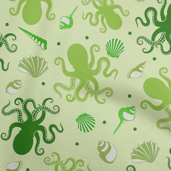 oneOone Viscose Chiffon Aquamarine Green Fabric Sea Diy Clothing Quilting Fabric Print Fabric By Yard 42 Inch Wide