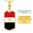 thumbnail image 3 of Egypt Flag Keychain Dog Tag Stainless Steel or 18k Gold, 3 of 16