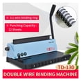 thumbnail image 2 of Factory Double Wire Book Binding Machine RAYSON TD-130 3:1 Wire Binding Ring 34 Holes Puncher, For Office, School,Business,Home ,Pinpoint Punching, 2 of 6