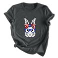 thumbnail image 1 of Camiseta de mujer, divertida y bonita camiseta de manga corta, camiseta con estampado de mariposa, blusa con estampado de conejo, regalo para mujer Pompotops hfajkhk127656, 1 of 7