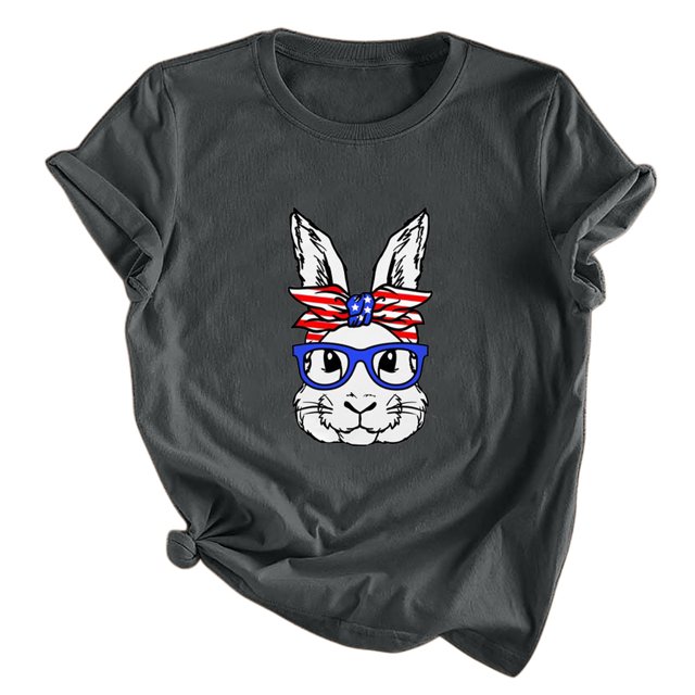 Camiseta de mujer, divertida y bonita camiseta de manga corta, camiseta con estampado de mariposa, blusa con estampado de conejo, regalo para mujer Pompotops hfajkhk127656