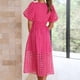 thumbnail image 5 of Vestido casual de mujer Vestido de verano de cintura alta Puff Manga corta con cuello en V Vestido de mujer FLhrweasw Nuevo, 5 of 7