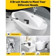 thumbnail image 4 of 1 Set Electric Spin Scrubber with Long Handle, 8 Brush Heads, Cordless, 2-Speed, for Bathroom Bathtub Floor Tile Kitchen Cleaning, 4 of 7
