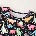 thumbnail image 6 of Kids Toddler Girls Beautiful Dress Child Fly Sleeve Cartoon Dinosaur Cute Prints Summer Beach Princess Trendy Fit Clothes Breathable New Dailywear Elegant Casual Dresses, 6 of 8
