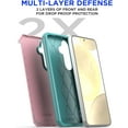thumbnail image 4 of KOMI for Samsung Galaxy S24/S25 Case with Glass Screen Protector,Heavy Duty Drop Protection Full Body Rugged Shockproof Military Protective Tough Durable Cover for Galaxy S24/S25 6.1" 5G 2025 Pink, 4 of 5