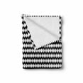 thumbnail image 2 of Edgy Soft Flannel Fleece Blanket, Abstract Geometric and Symmetric Oval Shaped Forms Simplistic Modernized, Cozy Plush for Indoor and Outdoor Use, 50" x 60", Charcoal Grey and White, by Ambesonne, 2 of 6