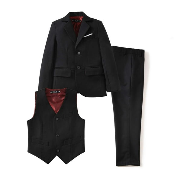 ETHAN Boys Grey Blue Suit for Boys 3 Pieces Boys Blazer Formal Suit Set for Wedding Boy Suit 2T