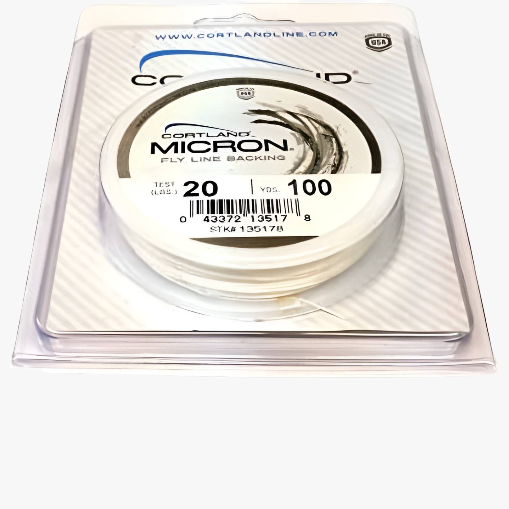 Cortland Micron Fly Line Backing, 20 Lb, 100 Yds, White - 135178