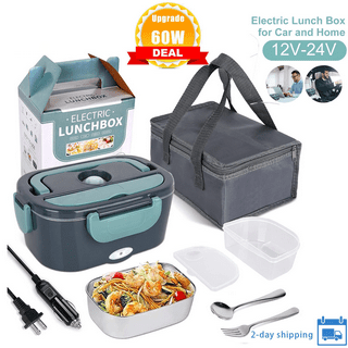 TRAVELISIMO Electric Lunch Box 80W, 3 in 1 Ultra Quick Portable Food Warmer  12/24/110V, Heated Lunch Boxes for Adults Leakproof, SS Container, Heater  for Car Truck Work, Loncheras Electricas - Yahoo Shopping