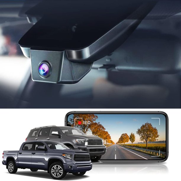 Cámara de salpicadero FITCAMX 4K 2160P para Toyota Tundra 2017-2021 y Sequoia