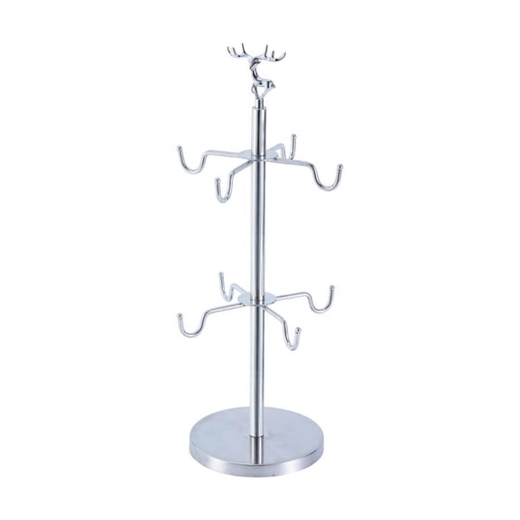 Coffee Mug Rack Mug Holder Tree Metal Stand with 8 Hooks for Home Office Kitchen Storage Organization