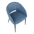 thumbnail image 6 of Renee Contemporary Chair in Black Metal Legs and Blue Fabric by LumiSource, 6 of 7