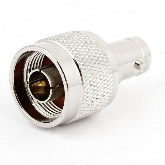 Unique Bargains Silver Tone N Type Male to BNC Female Coax Straight Connector