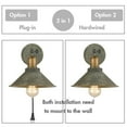 thumbnail image 3 of Vintage Swing Arm Wall Sconces Hardwired or Plug-in Bedroom Bath Wall Lamps Set of 2, 3 of 7