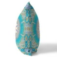 thumbnail image 3 of Jewel Circle Faux Suede Fabric Throw Pillow in Blue and Green 18x18, 3 of 5