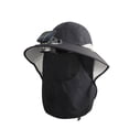thumbnail image 2 of Hometravel Solar Fan Hat, Wide Brim Sun Hat with Cooling Fan, Outdoor Fishing Cap with Solar Powered Ventilator for Beach, Hiking, Garden, 2 of 6
