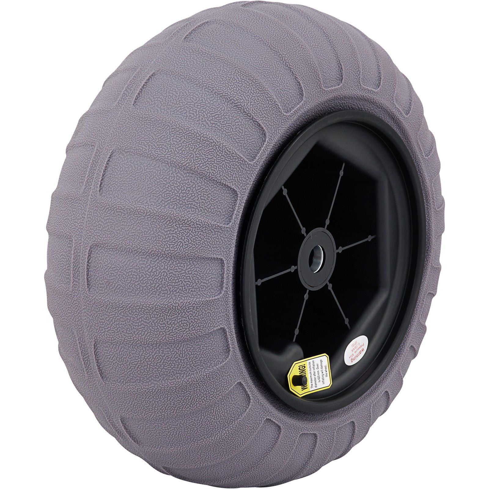 Beach Balloon Wheels 2-Pack, 15.7-Inch Replacement Sand Tires with Heavy-Duty TPU Construction, Includes Hand Air Pump for Easy Inflation, Compatible with Kayak Dolly, Canoe Cart, Up to 176 lbs