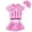 Pink, variant on Djtdsds Girls 2 Piece Flotation Swimwear Set Cute Cartoon Short Sleeve Learning Swim Suit UPF 50 Summer Bathing Suit for Toddlers Beach Pool Water Play Color:Pink,Size:4-5 Years