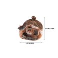 thumbnail image 2 of Fairy Garden House Resin Miniature Rustic Stone Cabin Decor for Terrarium Landscape Dollhouse Fairy Decoration 1 Piece, 2 of 2
