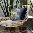 thumbnail image 2 of Flamingo with Flower Throw Pillow with Removable Cover in Blue Yellow 16x16, 2 of 5