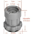 thumbnail image 2 of Vibration Damper, 4 Pieces Vibration Damper Adjustable Washing Machine Anti-Vibration Mat for Washing Machines Dryer (Grey), 2 of 8
