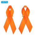 thumbnail image 3 of Uxcell Ribbon Pins, 200Pcs Orange Awareness Ribbon Satin with Safety Pins, 3 of 6