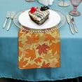 thumbnail image 4 of Qinduosi Autumn Yellow Fallen Leaves Cloth Napkins Polyester Dinner Napkins Great for Indoor/Outdoor Dining or Dinner Parties 4 PCS, 4 of 7