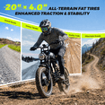 thumbnail image 3 of Electric Bike for Adults, 750W Motor, 20"x4" Fat Tire E Bike, 48V/20AH UL2849, 3 of 8