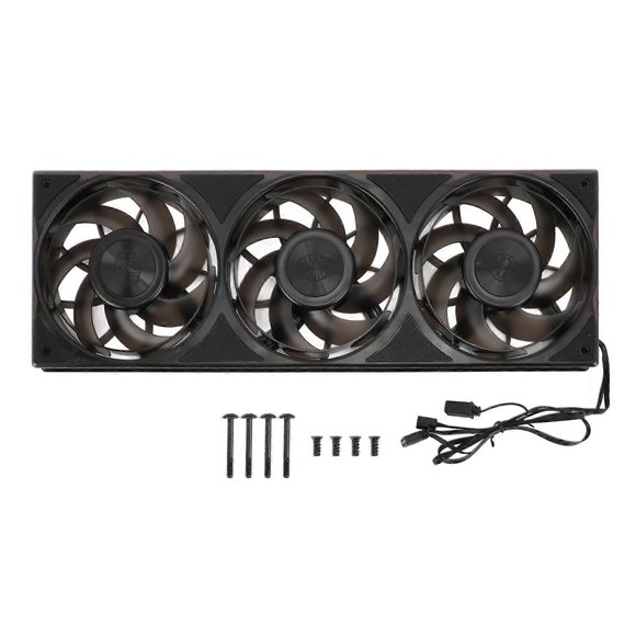 Ventilateur de boîtier d'ordinateur 3 en 1 360 mm 5 V ARGB 2\xa0200 tr/min 4 broches PWM MFDB, roulement à pression dynamique, 7 pales, silencieux, noir