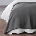 thumbnail image 5 of Cotton Throw Blanket King Size Blanket - Soft and Breathable Diamond Weave Cotton Thermal Bed Blanket 100% Fine Cotton, Warm Throw Blanket for Bed, Couch, Travel & Car-90 x 108 in, Flint Grey, 5 of 14