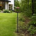 thumbnail image 3 of Cast Iron Standing Bird Feeder with Pole, Bird Feeders for Outdoors, Squirrel-Resistant Platform Bird Feeder Tray with Ground Spike for Garden, Yard & Lawn, 3 of 6