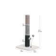thumbnail image 3 of PetPals 25"H Scratching Post with Sisal Carpet and Groomer, Laminated Wood Base, 2 Teaser Toys, Grey, 3 of 7