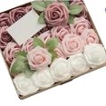thumbnail image 2 of 50 Pieces Artificial Rose Flowers, Fake Roses For Decoration, Real Foam Roses With Stems For Floral Arrangement Wedding Bouquet Bridal Shower (Ombre Colo, 2 of 5