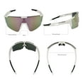 thumbnail image 7 of UPANBIKE Bike Cycling Sunglasses Sports Sunglasses Anti-UV400 Large Size Lens TR90 Unbreakable Frame, Glossy White Frame/Light Purple Lens, 7 of 7